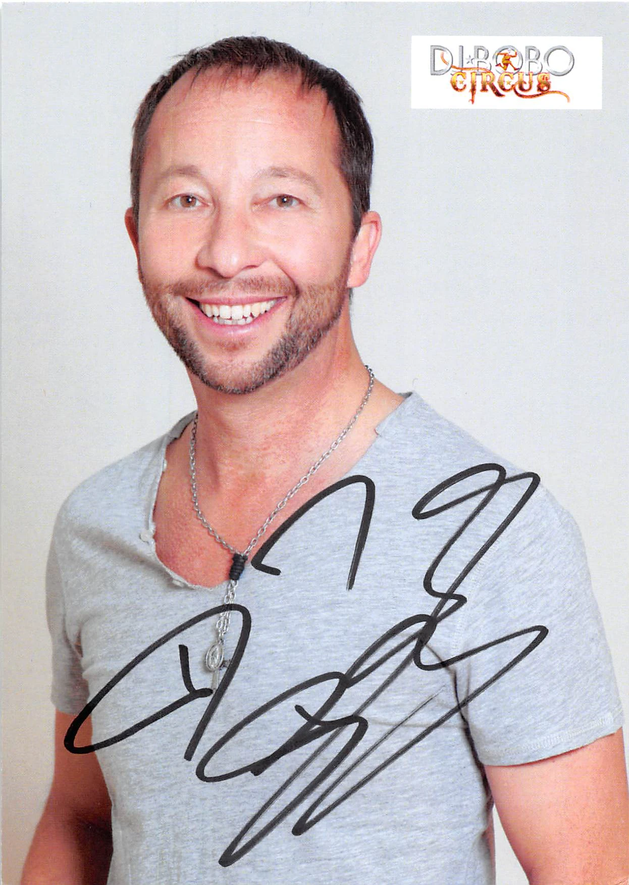 Autogrammkarte DJ BoBo – Circus Tour 2014